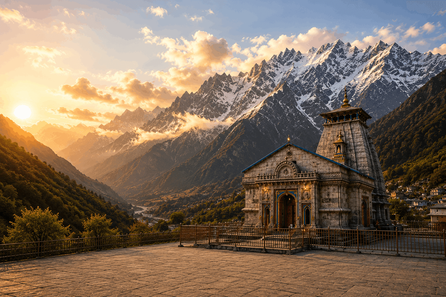 Peaceful Himalayan landscape for a spiritual journey